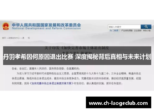 丹羽孝希因何原因退出比赛 深度揭秘背后真相与未来计划